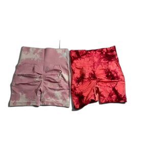 2 Pack Workout Yoga Shorts for Women, Butt Lifting Size XS # 414